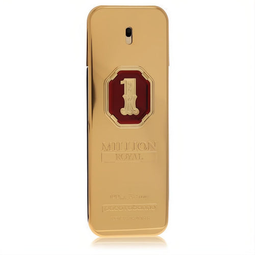 Luxurious gold Paco Rabanne 1 Million Royal men's parfum spray bottle with a bold red '1' emblem.