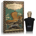 Luxurious Xerjoff Casamorati Regio 1 oz unisex EDP. Vintage gold & green box with seahorse art, sleek matte black bottle, ornate gold cap.