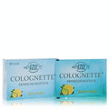 Light blue 4711 Colognette Refreshing Lemon wipes. Box of 10 and single packet with vibrant citrus design for instant freshness.