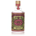 Captivating 4711 Rose Eau de Cologne in a clear glass bottle, featuring a luxurious gold and pink ornate vintage label and gold cap.