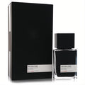 Elegant Min New York Ad Lumen 2.5 oz unisex Eau de Parfum. Clear glass bottle, black liquid, and minimalist black box.