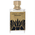 Afnan Edict Musctique 2.7 oz Extrait De Parfum spray. Clear glass bottle, elegant gold cap, and striking black abstract art deco label.