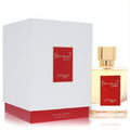 Afnan Zimaya Bouquet Red 3.4 oz Eau De Parfum. Elegant clear bottle with gold cap and striking red label, beside its matching white box.