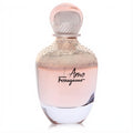 Amo Ferragamo 3.4 oz women's perfume. Elegant pink liquid in a beautifully textured glass bottle with a chic rose gold cap.