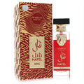 Nayel King 2.4 oz men's EDP: clear bottle, red label, gold lion emblem, and a luxurious red and gold box.