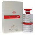 Ard Al Zaafaran Forever Silver 3.4 oz unisex EDP. Striking silver ribbed bottle with a vibrant red cap and matching box.