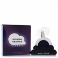 Ariana Grande Cloud Intense 3.4 oz EDP. Distinctive dark cloud bottle with white top, next to its vibrant purple box.