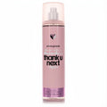 Ariana Grande Thank U, Next 8 oz body mist. Chic pink bottle with translucent cap and signature logo.