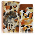 Armaf Ego Panthera unisex fragrance. Striking jaguar print bottle and box with warm brown, orange, gold, and a luxurious wood-grain cap.