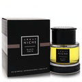 Luxurious Armaf Niche Black Onyx 3oz fragrance. Elegant black box and clear glass bottle with vibrant yellow liquid.