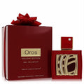 Armaf Oros Holiday 2.9oz women's perfume. Elegant red bottle with gold design, dazzling Swarovski crystals, and matching gift box.