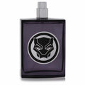 Bold Black Panther Marvel men's cologne in a sleek dark purple glass bottle with a striking mask logo and silver spray cap.