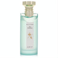 BVLGARI Eau Parfumée au Thé Vert 2.5 oz unisex fragrance. Elegant frosted aqua bottle with gold cap and iconic green tea leaf label.