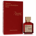 Maison Francis Kurkdjian Baccarat Rouge 540 Extrait de Parfum 2.4 oz. Iconic red glass bottle with gold cap and luxury box.