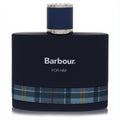 Experience Barbour Coastal men's Eau de Parfum in a sophisticated navy 3.4 oz bottle, featuring an iconic tartan plaid band.