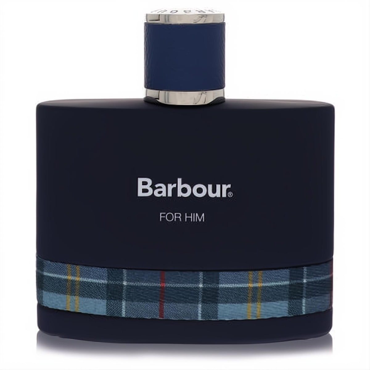 Experience Barbour Coastal men's Eau de Parfum in a sophisticated navy 3.4 oz bottle, featuring an iconic tartan plaid band.