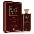 Elegant Baruch VI Attirer Extrait De Parfum 3.4 oz. Luxurious maroon and gold glass bottle with crest, matching gift box.