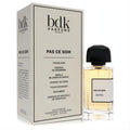 Elevate your scent with Bdk Pas Ce Soir unisex Eau De Parfum, 3.4 oz. Clear bottle, amber liquid, black cap, and elegant beige box.
