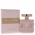 Luxurious Oscar de la Renta Bella Rosa 3.4 oz Eau de Parfum. Pink floral-embossed bottle with gold cap and matching elegant box.