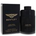 Experience luxury with Bentley Absolute 3.4 oz men's Eau de Parfum. Sleek black bottle, gold logo, elegant box.