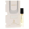 Bharara Essence 0.17oz unisex perfume sample: clear vial with black cap, paired with a modern cream box featuring silver accents.