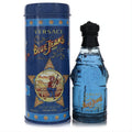 Iconic Versace Blue Jeans EDT 2.5 oz for men. Classic light blue glass bottle and matching Western-themed denim tin.