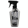 Bod Man Liquid Titanium 8 oz men's body spray. Dynamic clear bottle, bold black/grey label, and ergonomic black trigger sprayer.