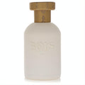 Sophisticated Bois 1920 Oro Bianco 3.4 oz Eau De Parfum. Frosted white bottle with embossed logo and rustic gold cap.
