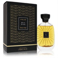 Bois Sikar by Atelier Des Ors 3.3 oz EDP. Luxurious black and gold art deco box, elegant bottle with golden liquid and sunburst design.
