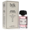 Vibrant BDK Parfums Bouquet De Hongrie 3.4 oz EDP spray. Pink fragrance in a sleek clear bottle with black cap, next to its elegant white box.