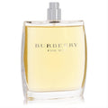 Elevate your style with Burberry For Men eau de toilette. Clear glass bottle, pale amber fragrance, sleek silver cap.