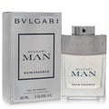Elevate your scent with Bvlgari Man Rain Essence 2 oz EDP. Sleek clear glass bottle, silver cap, and elegant branded box.