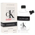 Iconic Calvin Klein CK Everyone Eau De Parfum 3.3 oz fragrance in a sleek clear bottle with black band and white box.