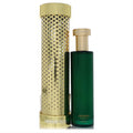 Elegant Hermetica Cedarise 3.4 oz unisex EDP spray, dark green bottle with a distinctive gold perforated metal case.