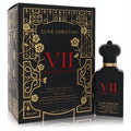 Clive Christian VII Queen Anne Rock Rose 1.6 oz perfume. Black bottle, gold accents, red 'VII', crown cap, and ornate matching box.