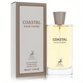 Maison Alhambra Coastal Pour Femme 3.4 oz EDP. Captivating golden liquid in a sleek glass bottle with elegant beige box.