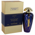 Exquisite Craquele 3.4 oz unisex perfume. Captivating deep blue bottle with unique gold swirls, paired with its elegant gold box.**