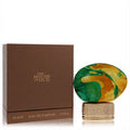 Stunning The House of Oud Cypress Shade EDP, unique egg-shaped bottle with vibrant green and orange swirls, next to its luxurious brown box.