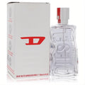 D By Diesel Eau De Toilette spray, 3.4 oz. Clear sculpted glass bottle with embossed Diesel logo, silver-red cap, and sleek white box.
