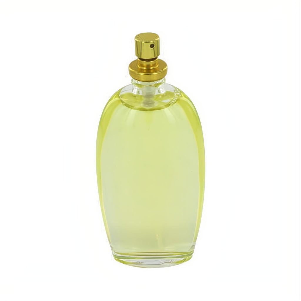 Paul Sebastian Design 3.4 oz Eau De Parfum tester. Sleek glass bottle, golden cap, and vibrant yellow refreshing fragrance.