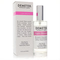 Demeter Apple Blossom 4 oz cologne spray: clear glass bottle, silver cap, and white box with vibrant pink label for a refreshing fragrance.