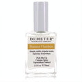 Demeter Banana Flambee 1 oz women's cologne spray. Clear glass bottle, sleek silver cap, and a vibrant golden label.