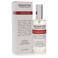 Vibrant Demeter Barbados Cherry 4 oz cologne spray in a sleek clear glass bottle with a silver cap, displayed with its elegant white and red box.