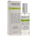 Elevate your day with Demeter Frozen Margarita 4 oz cologne. Clear glass spray bottle, silver cap, and white box with vibrant green accents.
