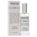 Demeter Linen 4 oz cologne spray: clear glass bottle with sleek silver cap and elegant white box, ready to refresh your senses.