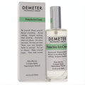 Demeter Pistachio Ice Cream 4 oz cologne spray. Clear glass bottle with silver cap, next to its white and pistachio green box.