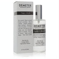 Demeter Puppy's Breath 4 oz unisex cologne spray in a clear glass bottle with a silver cap, presented with its elegant white box.