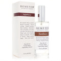 Elegant Demeter Sambuca 4 oz cologne spray: clear glass bottle, sleek silver cap, and white box with distinctive reddish-brown label.