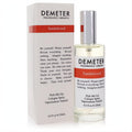 Demeter Sandalwood 4 oz cologne spray: clear glass bottle, silver cap, and white box with red labels. Embrace this woody scent.