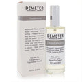 Demeter Thunderstorm 4 oz cologne spray in a sleek clear glass bottle with silver cap, presented with its elegant white box.